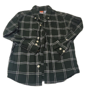 Vintage McKids green plaid buttondown, size 5